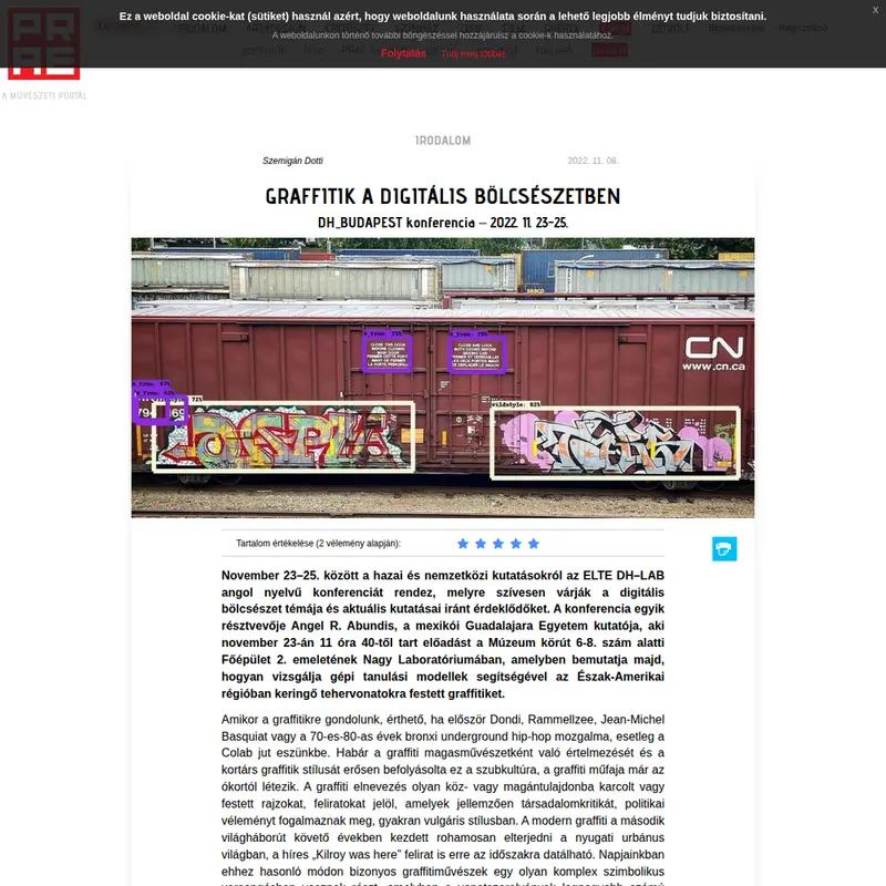 Graffitik a digitális bölcsészetben / DH_BUDAPEST konferencia (Graffiti en las humanidades digitales)